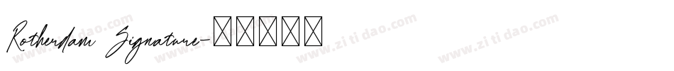 Rotherdam Signature字体转换